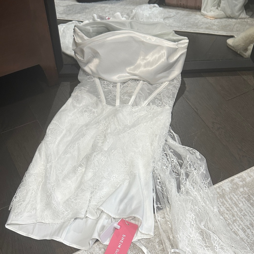 SHEIN White Lace Chemise